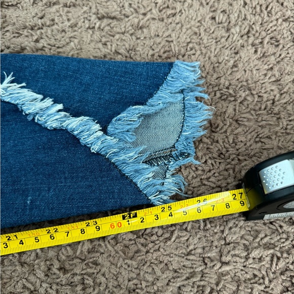 JBD Just Black Denim Jeans High Rise Skinny Raw Hem Medium Wash 25 - Picture 8 of 8